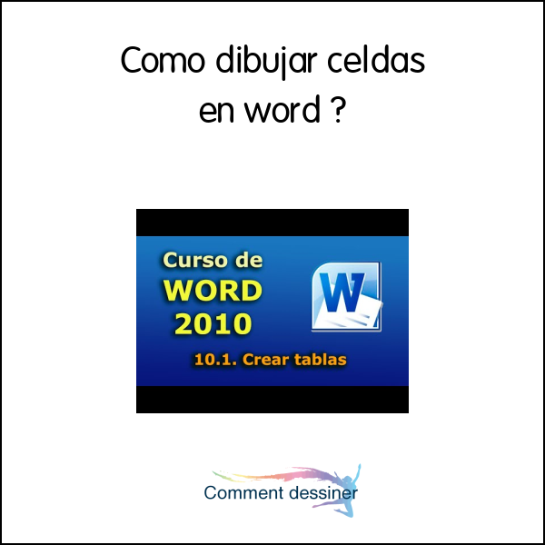 Como dibujar celdas en word